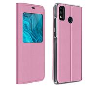 Étui Honor 9X Lite Fenêtre d'Affichage Clapet Folio Ultra-fin rose