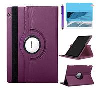 Étui Housse Coque pour Huawei MediaPad T3 9.6 Pouces 2017 (AGS-W09 AGS-L09 AGS-L03) - 360 degrés Rotation Full Protection Kickstand Case Cover,avec Un Stylo,Écran Film (Purple)