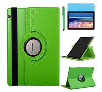 Étui Housse Coque pour Huawei MediaPad T5 10.1 Pouces 2018 (AGS2-W09 AGS2-L09 AGS2-L03) - 360 degrés Rotation Full Protection Kickstand Case Cover,avec Un Stylo,Écran Film (Green)