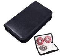 Etui housse de protection en PU portable pour 80 disques CD/DVD - Noir G