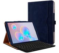 Étui Housse de Protection et Mode Support Horizontal Couleur Bleu Foncé avec Clavier Français Azerty Connection Bluetooth pour Tablette Samsung Galaxy Tab S6 10.5 SM-T860