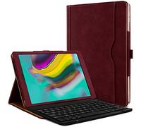 Étui Housse de Protection et Mode Support Horizontal Couleur Bordeau avec Clavier Français Azerty Connection Bluetooth pour Tablette Samsung Galaxy Tab S5e 10.5 SM-T720