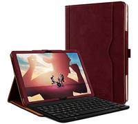 Étui Housse de Protection et Mode Support Horizontal Couleur Bordeau avec Clavier Français Azerty Connection Bluetooth pour Tablette Huawei Mediapad M5 Lite 10,1"