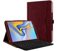 Étui Housse de Protection et Mode Support Horizontal Couleur Bordeau avec Clavier Français Azerty Connection Bluetooth pour Tablette Samsung Galaxy Tab A 10.5 SM-T590