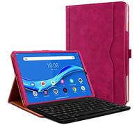 Étui Housse de Protection et Mode Support Horizontal Couleur Rose Fuschia avec Clavier Français Azerty Connection Bluetooth pour Lenovo Tab M10 FHD Plus 10.3" (2e Gen-2020) TB-X606F/X606X