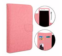 Etui Housse Folio pour POCO M3 Pro 5G Format Portefeuille en éco-Cuir avec Double clapet intérieur Porte Cartes, Fermeture magnétique et surpiqures Apparentes - Rose