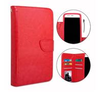 Etui housse folio - Wiko - Y81 - Éco-cuir - Rouge - Fermeture magnétique