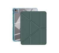 Etui Housse iPad Air 11" M4 2026 Design Origami Support Modulable Vert Foncé