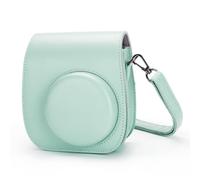 Étui Housse pour Appareil Photo Fujifilm Instax Mini 13, Vert Lagune | Sac de protection pour Instax Mini 13, fermeture à rabat magnétique, poche à film, bandoulière détachable et réglable, léger