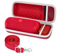 Étui & Housse pour JBL Flip 6/5 - Pochette de Protection pour JBL Flip Essential 2, Accessoire étanche, Pratique, Rouge