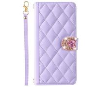 Etui Housse pour SamsungA53 5G Coque en Cuir, Coque en Cuir Etui Housse Glitter Bling Paillettes Amour Boucle Pochette Motif en Losange PU Cuir Housse Etui Case pour Samsung Galaxy A53 5G - Violet