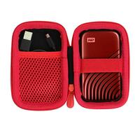 Étui Housse pour WD My Passport SSD Disque SSD Externe par Aenllosi (Rouge)