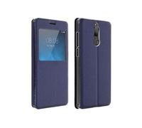 Etui Huawei Mate 10 Lite Housse Clapet à Fenêtre Fonction Support - Bleu nuit