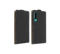 Etui Huawei P30 Housse Clapet Vertical Porte-carte Coque Silicone gel - Noir