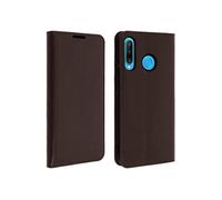 Etui Huawei P30 Lite Housse Folio Cuir Support Vidéo Marron