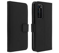 Étui Huawei P40 Élégant Compartiment Carte Support Vidéo Noir