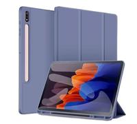 Étui Intelligent en Cuir à Trois Volets Compatible avec la Tablette Samsung Galaxy Tab S11 11 Pouces SM-X730/X736B 2025, avec Porte-Stylet et Coque en Silicone Souple.(Lavender)