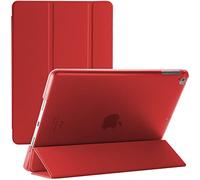 Étui intelligent pour Apple iPad Air 1ère génération (modèle A1474, A1475, A1476) - Coque magnétique fine avec fonction veille/réveil automatique (rouge)