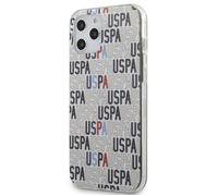 Etui iPhone 12 Pro Max - US POLO - Logo Mania - Gris - Semi-rigide - Matériaux durables