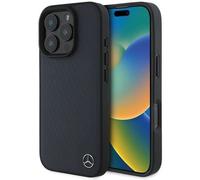 Étui iPhone 16 Pro Max - Mercedes - MEHMP16X23RBGVV - Cuir Naturel - Marine - Rigide