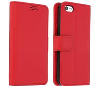 Étui iPhone 5 / 5S / SE Housse Clapet Porte-carte Fonction stand - Rouge