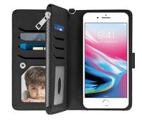 Étui iPhone 6 Plus/6S Plus/7 Plus/8 Plus Portefeuille Coque Amovible - Noir