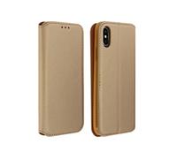 Etui iPhone X / XS Housse folio portefeuille protection Classic Edition doré