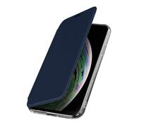 Étui iPhone XS Max Folio Rigide Clapet avec Miroir Intégré Ultra-fin bleu nuit