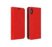 Etui iPhone XS Max Housse Cuir Portefeuille Fonction Support - rouge