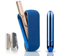 Étui IQOS ILUMA de haute qualité - Coque + façade magnétique, coque latérale magnétique, protection souple, pochette accessoires iqos (Dark Blue)