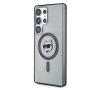 Étui Karl Lagerfeld Button Choupette Head Printed Logo MagSafe pour Samsung Galaxy S25 Ultra noir