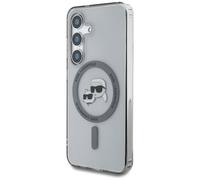 Étui Karl Lagerfeld Button Karl & Choupette Heads Printed Logo MagSafe pour Samsung Galaxy S25 noir