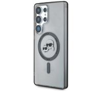 Étui Karl Lagerfeld Button Karl & Choupette Heads Printed Logo MagSafe pour Samsung Galaxy S25 Ultra noir