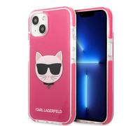 Étui Karl Lagerfeld Choupette Head pour iPhone 13 mini, couleur fuchsia