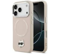 Étui Karl Lagerfeld Choupette Pin MagSafe pour iPhone 17 Pro Max rose
