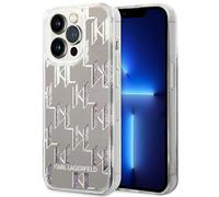 Etui Karl Lagerfeld do iPhone 14 Pro 6,1 hardcase srebrny/silver Liquid Glitter Monogram