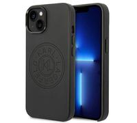 Coque iPhone 15 Plus / iPhone 14 Plus - Hardcase Cuir Perforé (KLHCP14MFMFWHK) - Noir