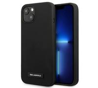 Étui Karl Lagerfeld en silicone Plaque pour iPhone 13 mini, noir