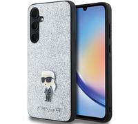 Étui Karl Lagerfeld Fixed Glitter Choupette pour Samsung Galaxy A35, argenté