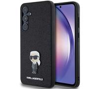 Étui Karl Lagerfeld Glitter Ikonik Logo pour Samsung A55, noir