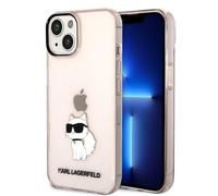 Étui Karl Lagerfeld Ikonik Choupette pour iPhone 14 Plus, rose