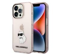 Étui Karl Lagerfeld Ikonik Choupette pour iPhone 14 Pro Max, rose