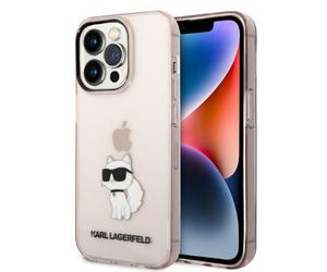 Étui Karl Lagerfeld Ikonik Choupette pour iPhone 14 Pro Max, rose