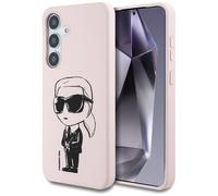 Étui Karl Lagerfeld Ikonik MagSafe en silicone pour Samsung Galaxy S25, rose