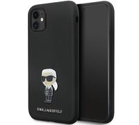 Étui Karl Lagerfeld Ikonik Metal Pin pour iPhone 11/XR, noir