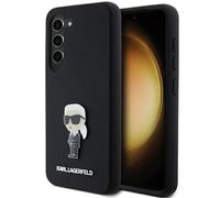 CG MOBILE Karl Lagerfeld KLHCS23MSMHKNPK Coque pour S23+ S916 Noir Silicone Ikonic Metal Pin