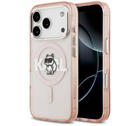 Etui Karl Lagerfeld IML Choupette Sketch Logo MagSafe do iPhone 17 Pro ró?owy