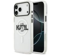 Étui Karl Lagerfeld IML Choupette Sketch Logo MagSafe pour iPhone 17 Pro transparentny