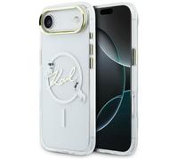 CG MOBILE Karl Lagerfeld IML Choupettes Karl Script Log compatible avec MagSafe Coque pour iPhone Air (transparent)