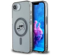 Étui Karl Lagerfeld IML Metal Karl & Choupette Heads MagSafe pour iPhone 16e noir